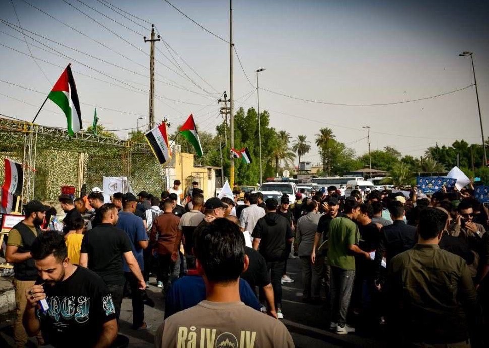 انطلاق التظاهرات الشعبية في بغداد والمحافظات نصرة للشعب الفلسطيني