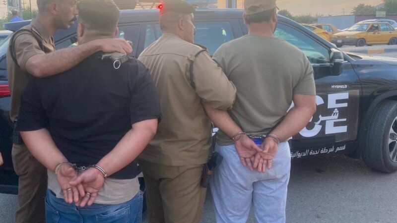 الديوانية : شرطة النجدة تلقي القبض على مطلقي العيارات النارية في الاعراس