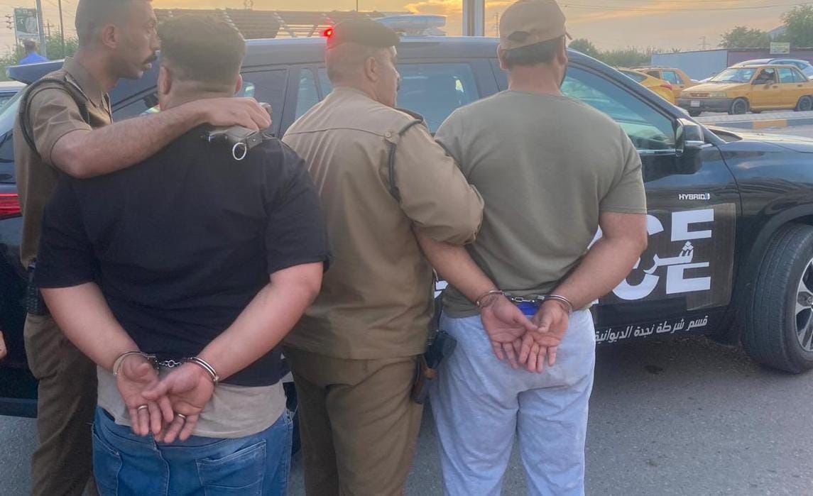 الديوانية : شرطة النجدة تلقي القبض على مطلقي العيارات النارية في الاعراس